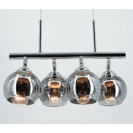 Lampa wisząca chromowana szklana 4-punktowa 2208/4 8C z serii PIRAN - Lampy Elem